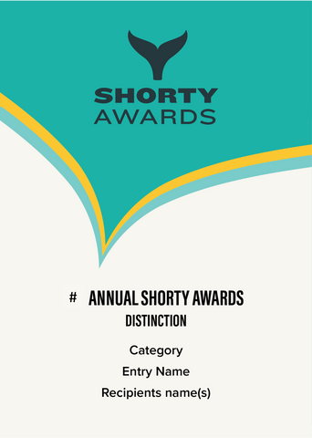 Shorty Awards Plaque Set / 3 Plaques